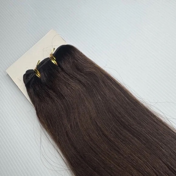 18 In 100% Human hair Weave Hair Extensions #2 Dark Brown - Picture 4 of 5